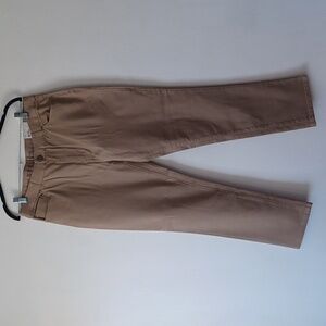 Croft & Barrow Straight Leg Khaki Journey Pants 12 Short Stretchy